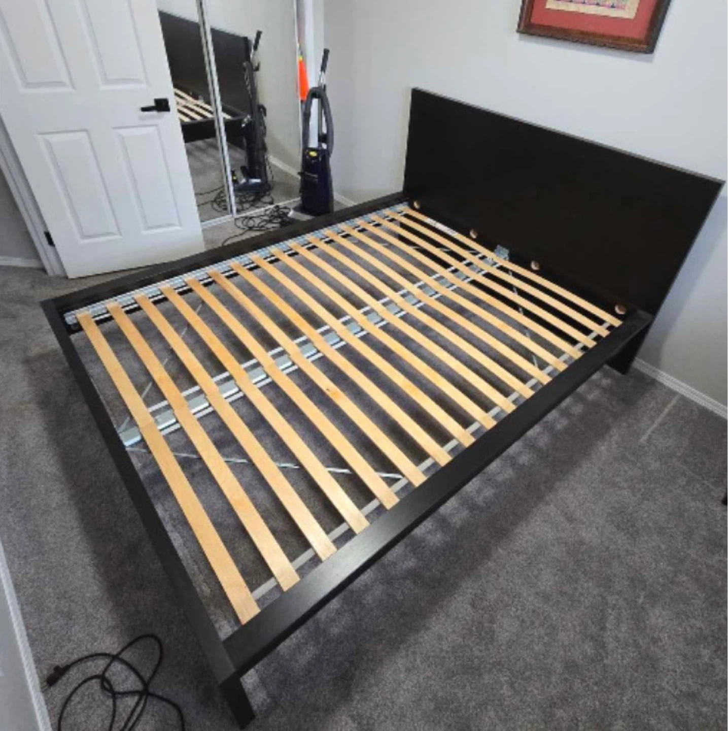 IKEA MALM Queen bed frame black brown - photo 2