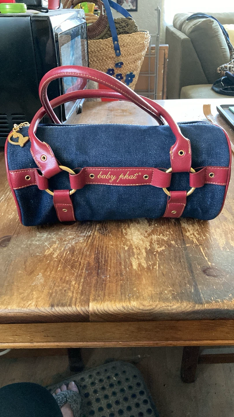 Baby Phat Denim Barrel Bag