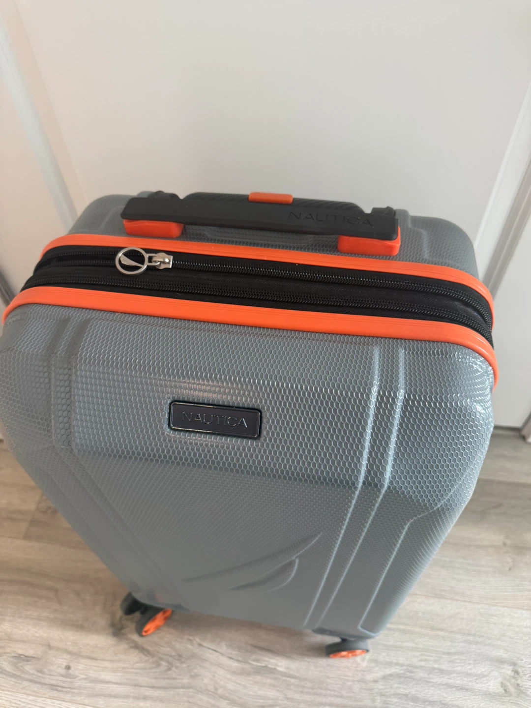 Nautica Grey Hardside  Carey On Luggage with Orange Accents - photo 2