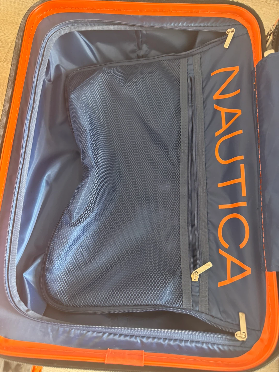Nautica Grey Hardside  Carey On Luggage with Orange Accents - photo 5