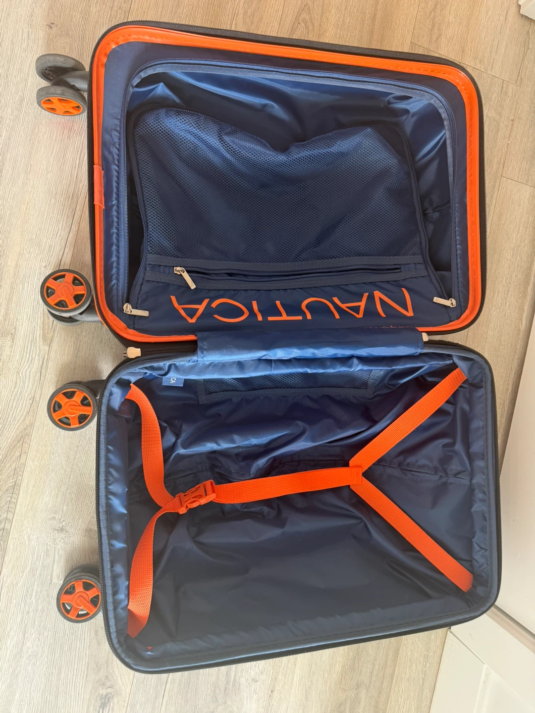 Nautica Grey Hardside  Carey On Luggage with Orange Accents - photo 4