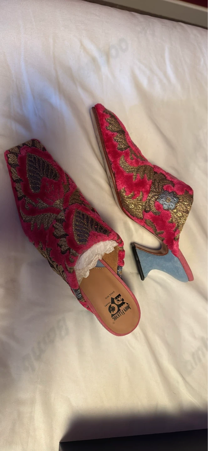 John Fluevog Majesty Superfine Mule Pink Size 8 - photo 2