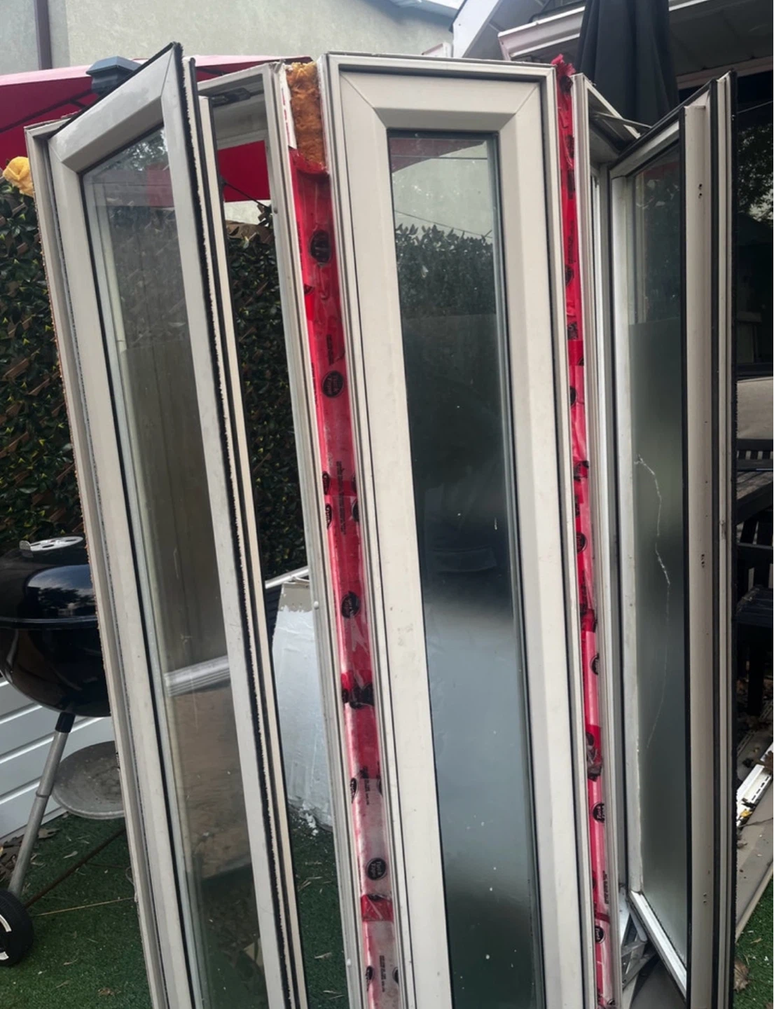White Bifold windows