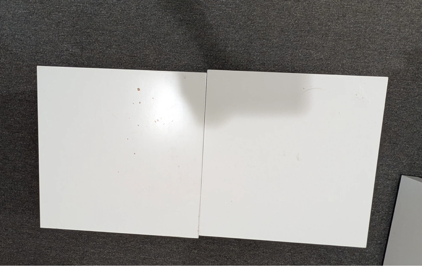 Set of 2 White Cube Side Tables - photo 2