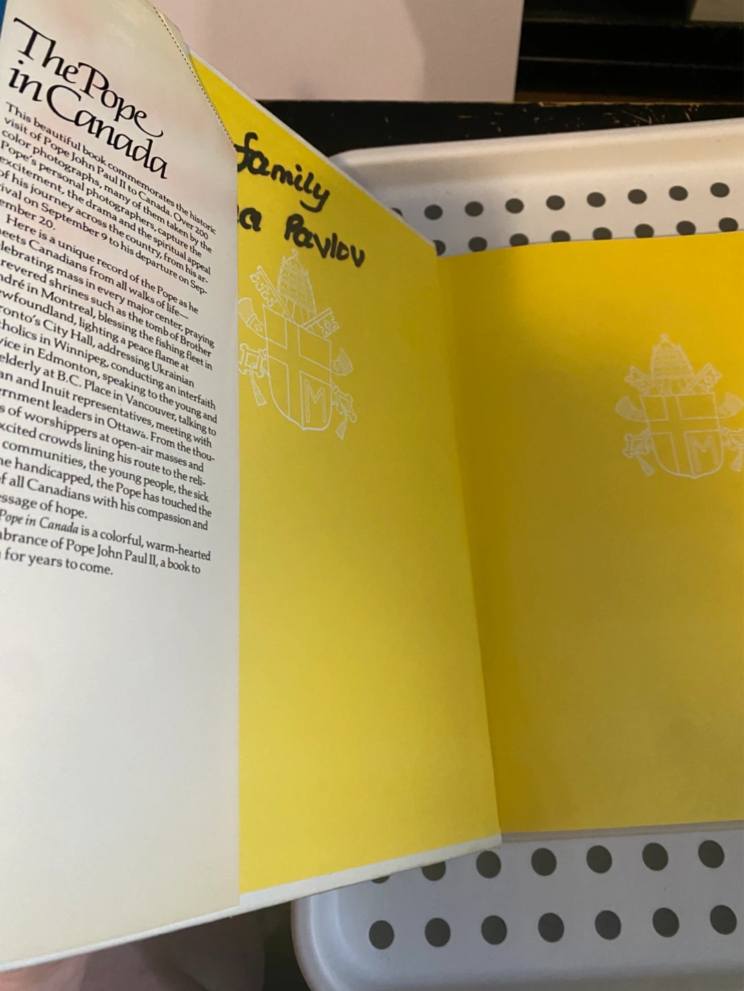 The Pope in Canada Commemorative Book - photo 2