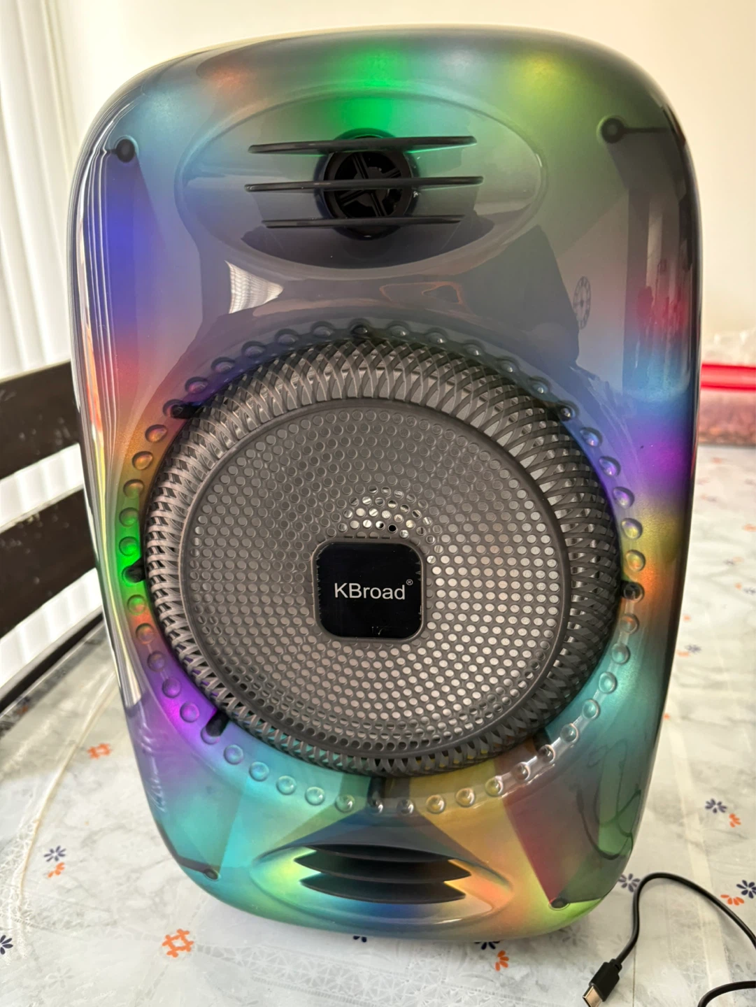 KBroad Bluetooth Karaoke Party Speaker + Wireless Mic