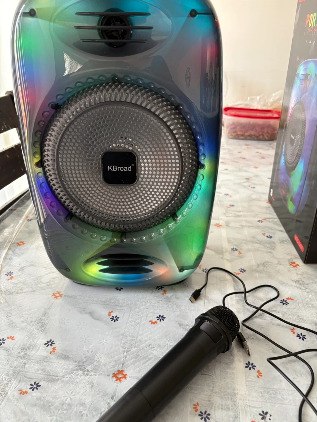 KBroad Bluetooth Karaoke Party Speaker + Wireless Mic - photo 2