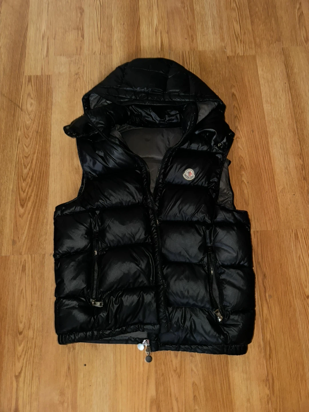 Moncler Black Puffer Vest Size 3