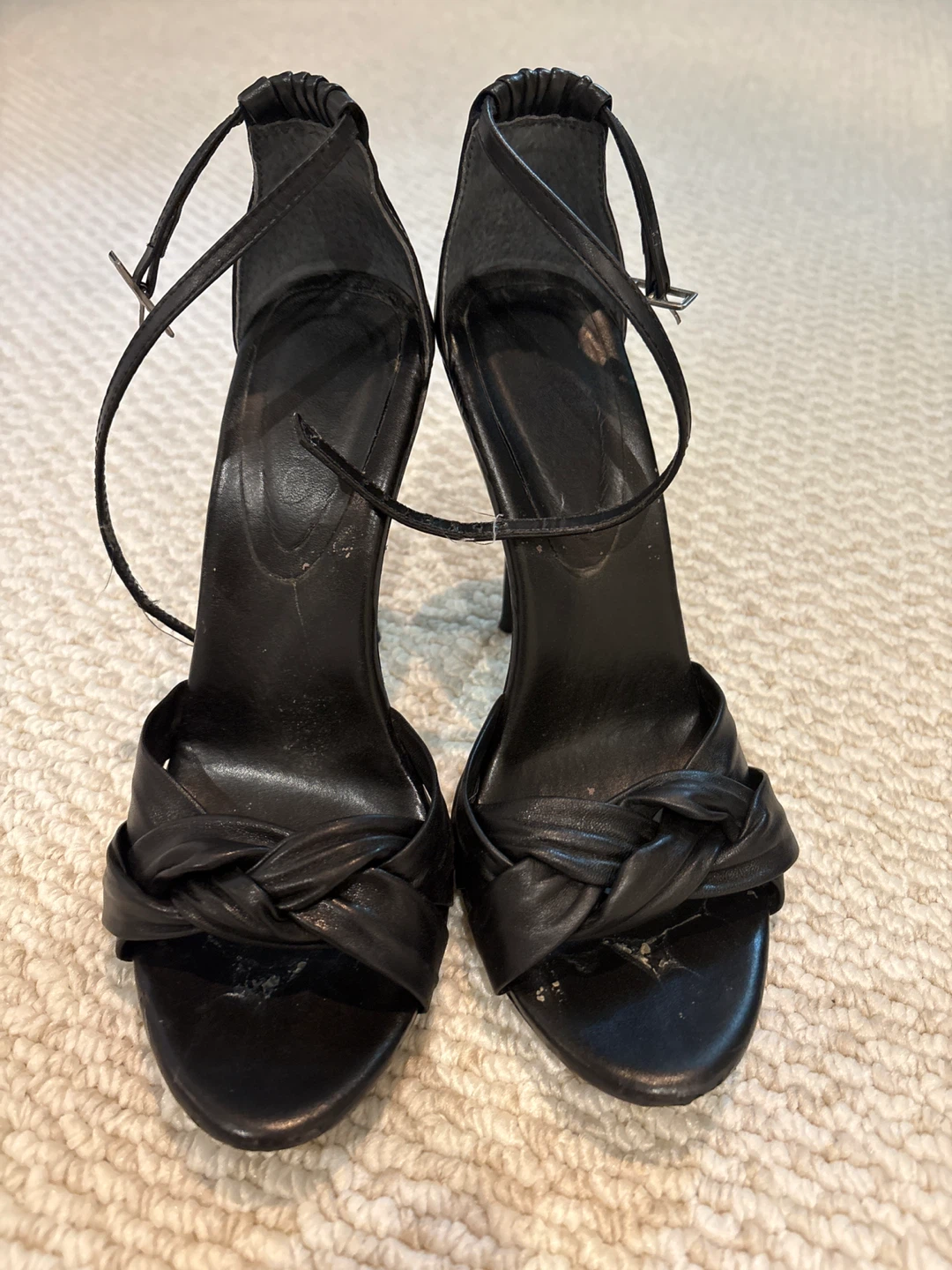Black Strappy Heeled Sandals
