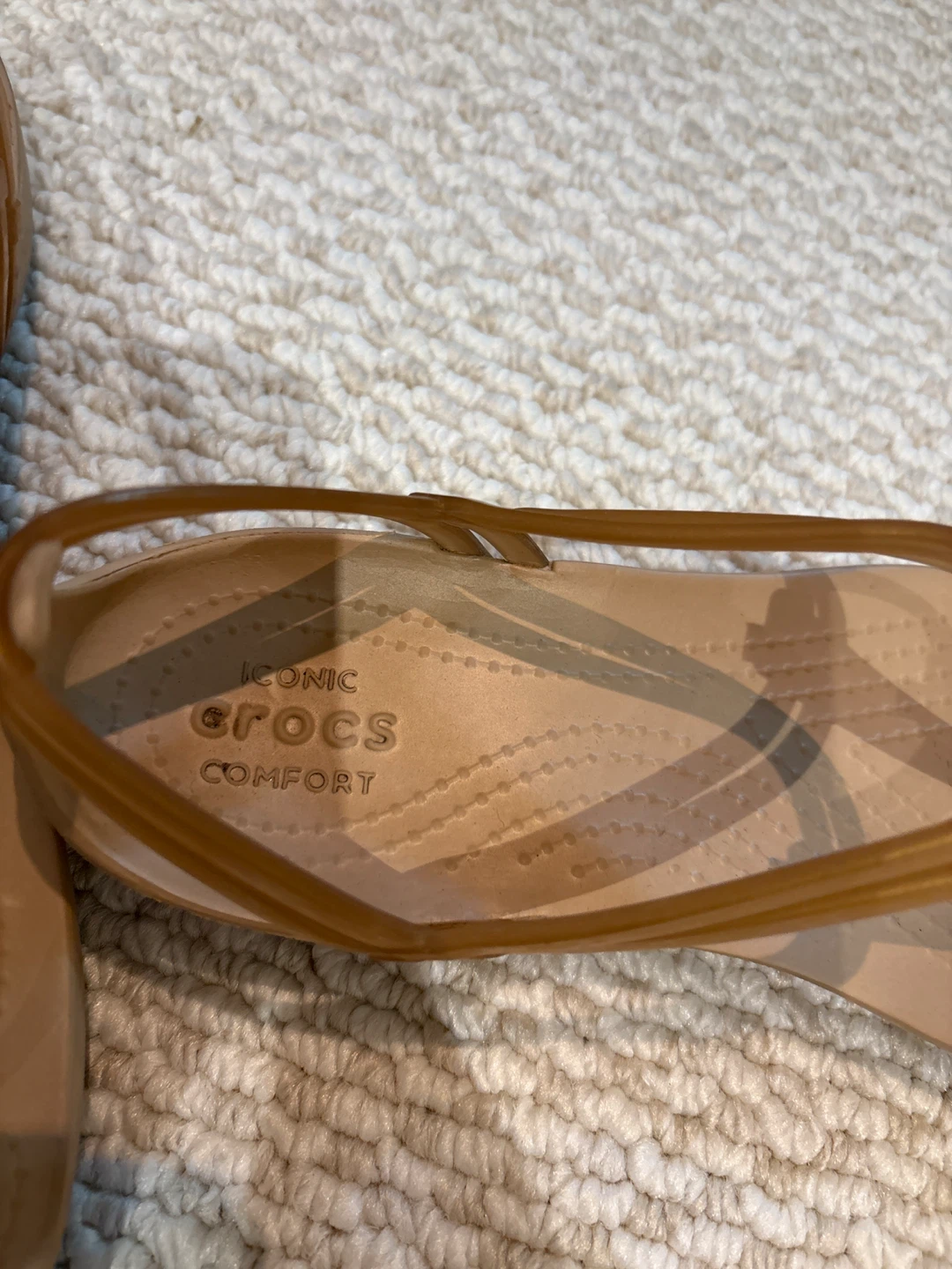Crocs Iconic Comfort Flip Flops - Tan - photo 2