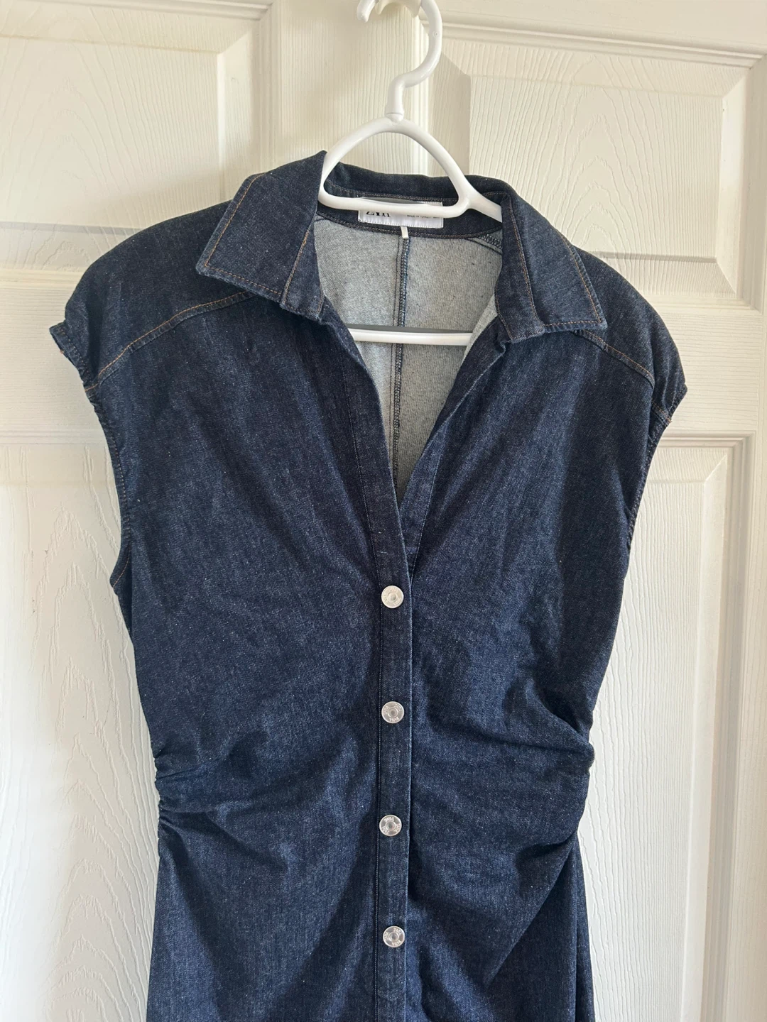 ZARA Denim Shirtdress - Size Medium - photo 3