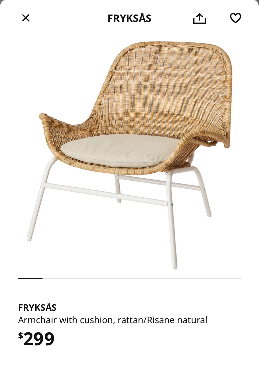 IKEA FRYKSÅS Armchair with Cushion - photo 5