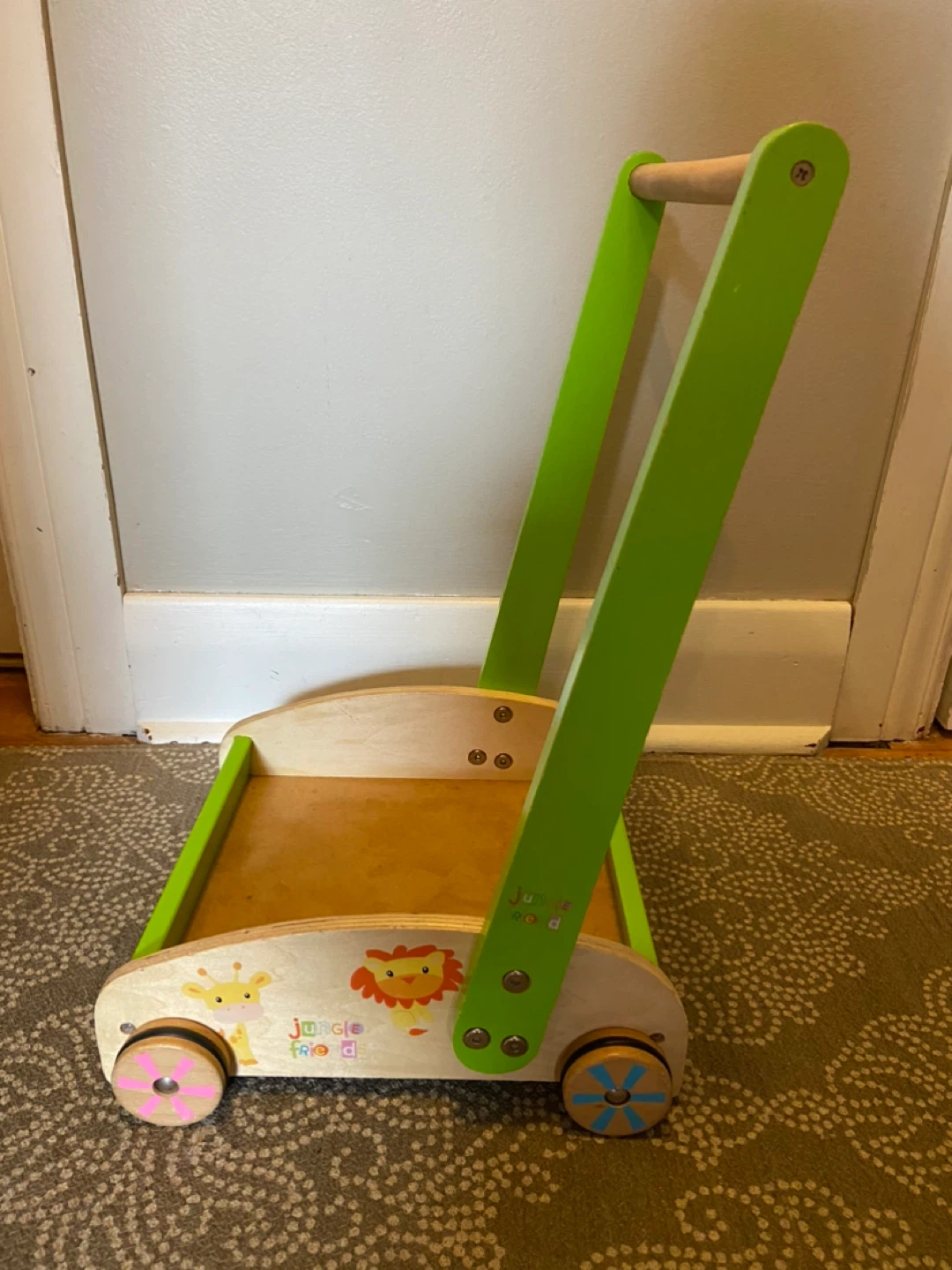 Wooden Baby Walker Push Cart - photo 2