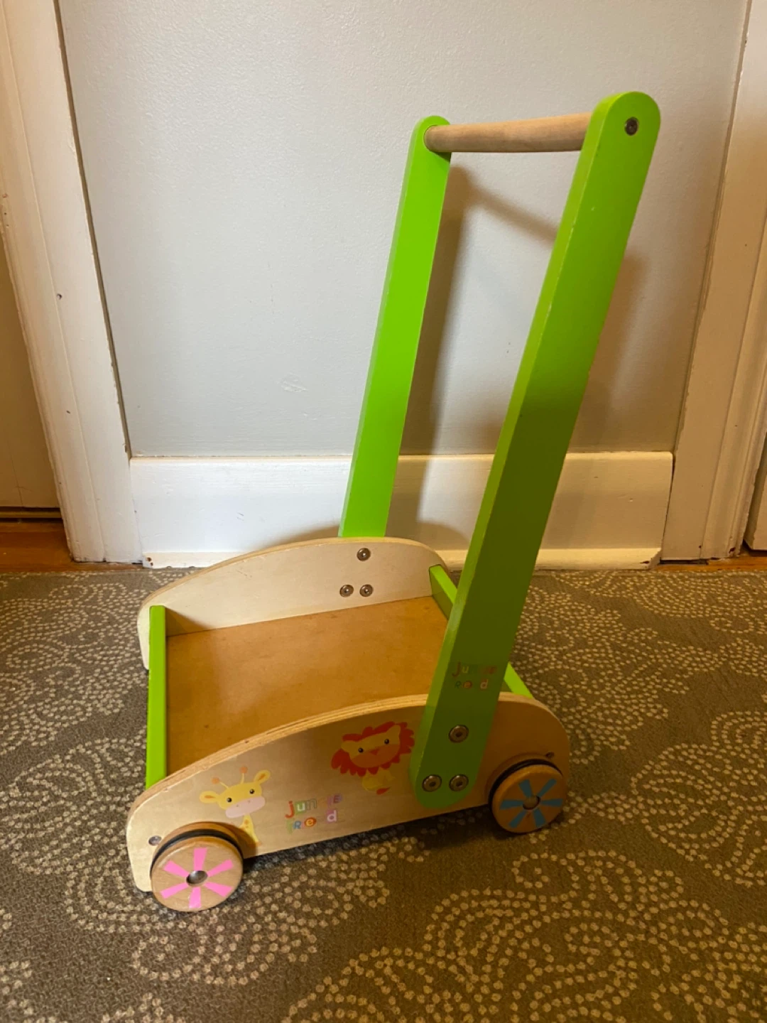Wooden Baby Walker Push Cart