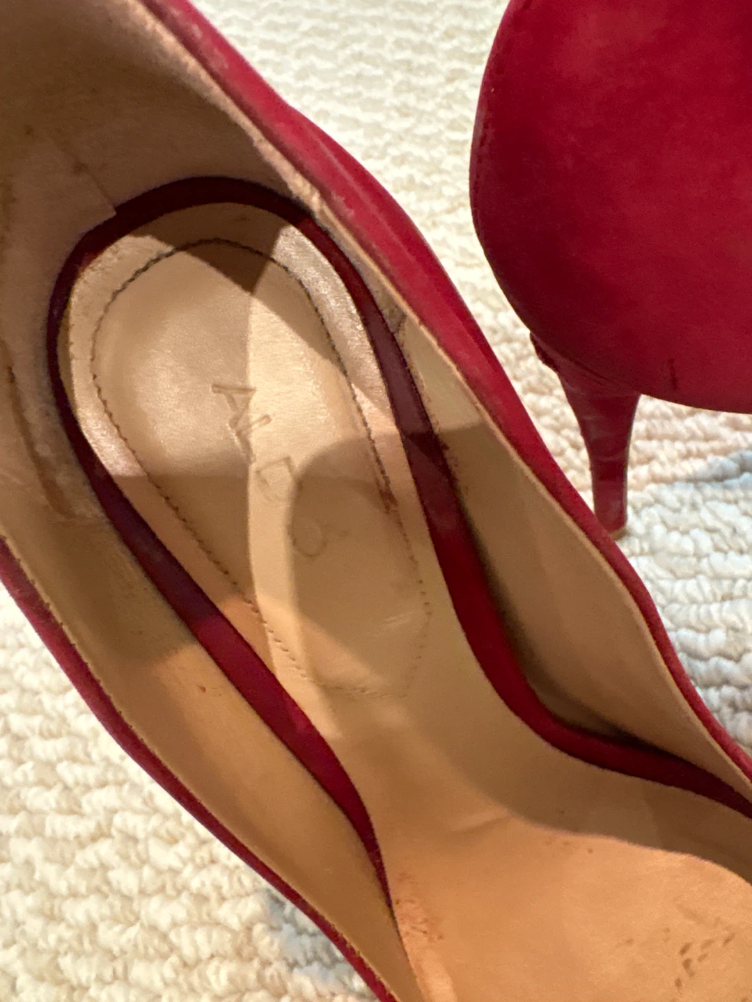 ALDO Red Suede Pointed Toe High Heel Pumps - photo 3