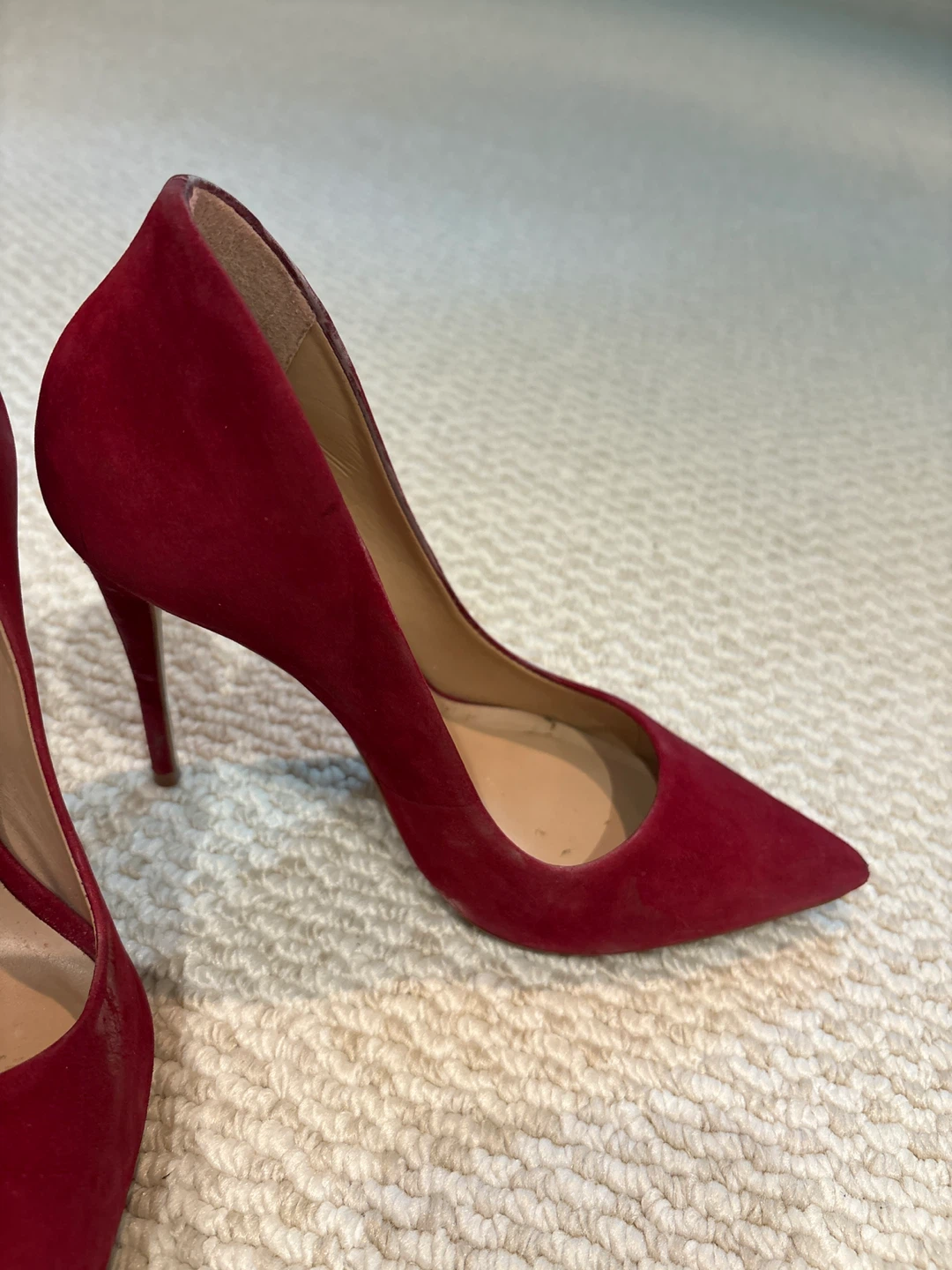 ALDO Red Suede Pointed Toe High Heel Pumps - photo 2