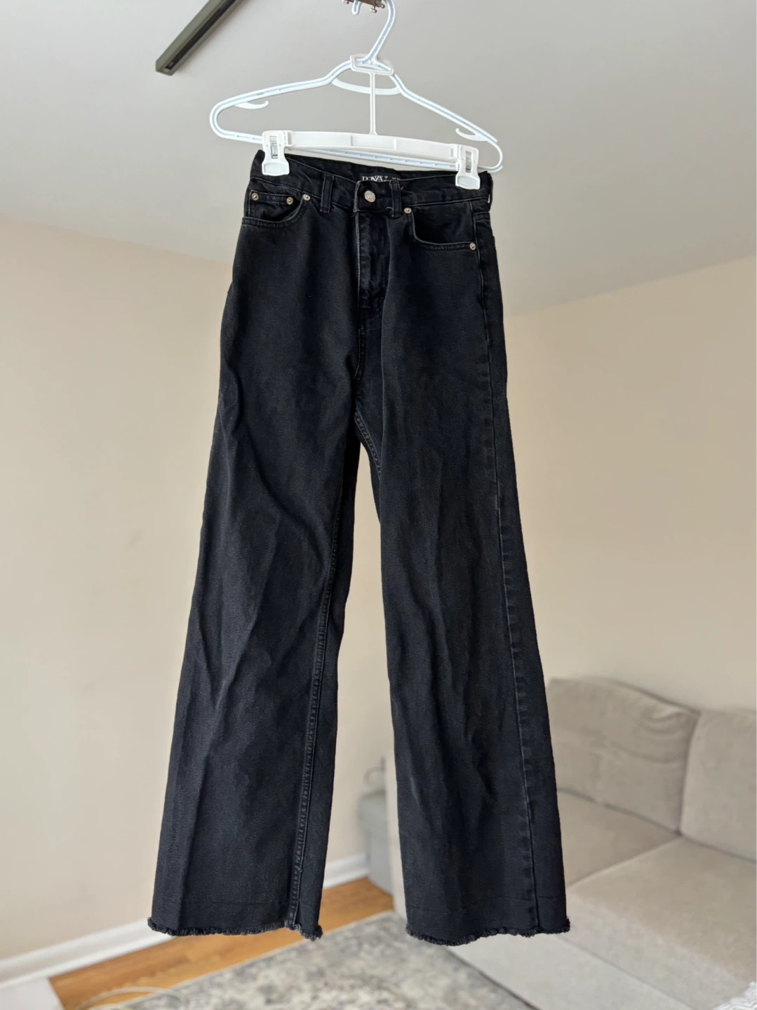 Black Wide Leg high waisted Denim Jeans - photo 4