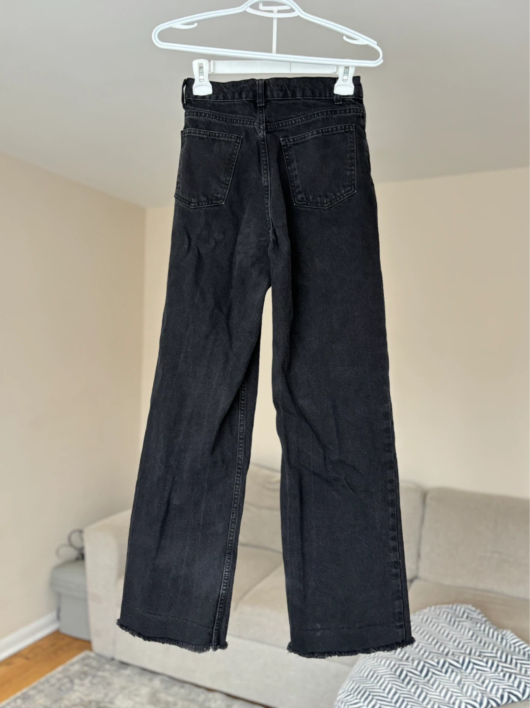 Black Wide Leg high waisted Denim Jeans - photo 5