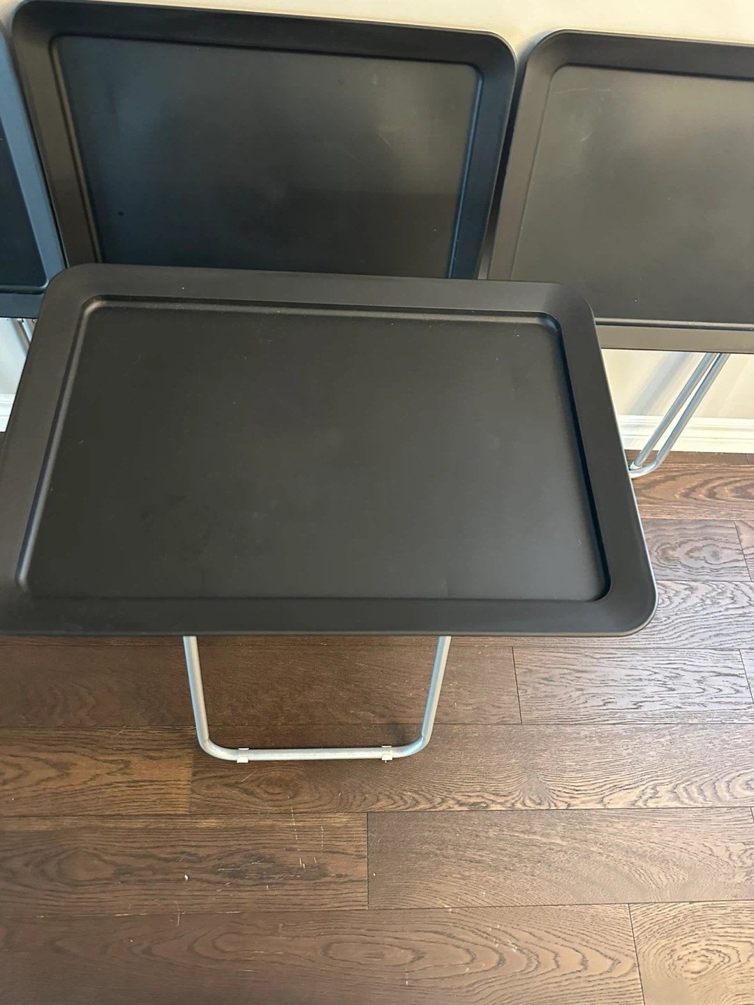 Set of 4 Black Tray Tables