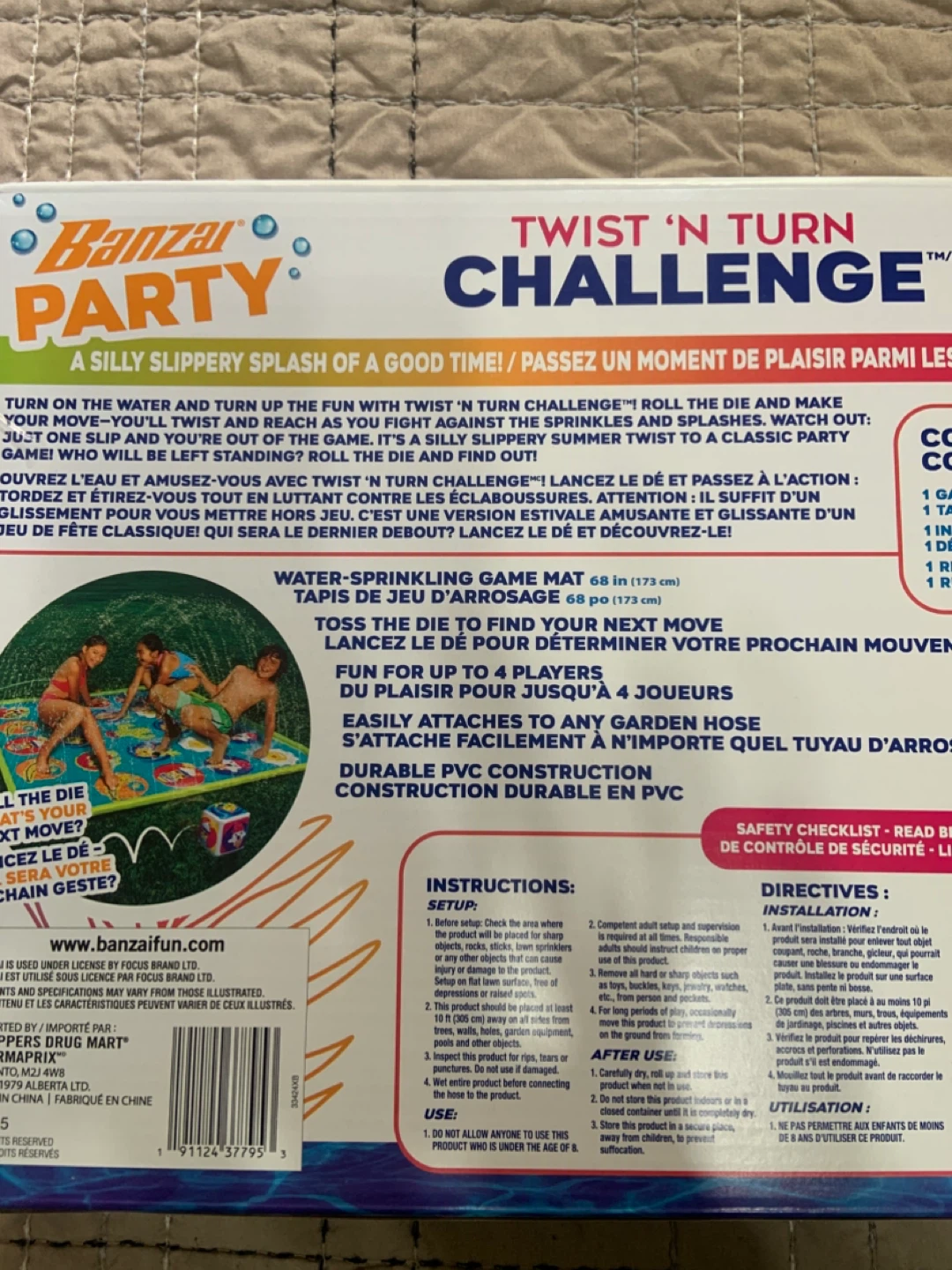 Banzai Party Twist 'n Turn Challenge Water Sprinkling Game Mat - photo 5
