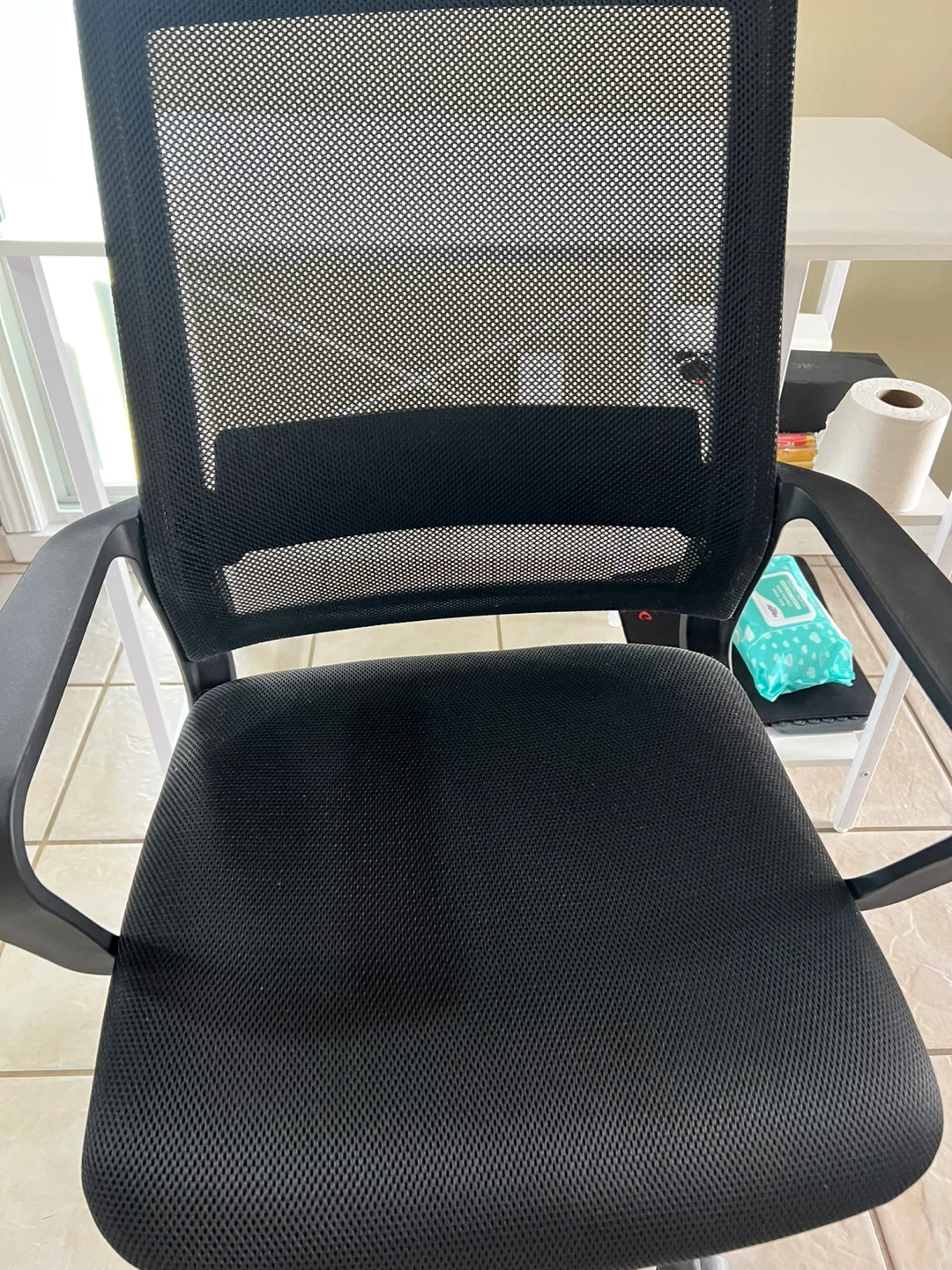 Office Chair and White Desk