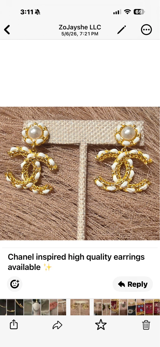 Inspired High Quality CC Earrings