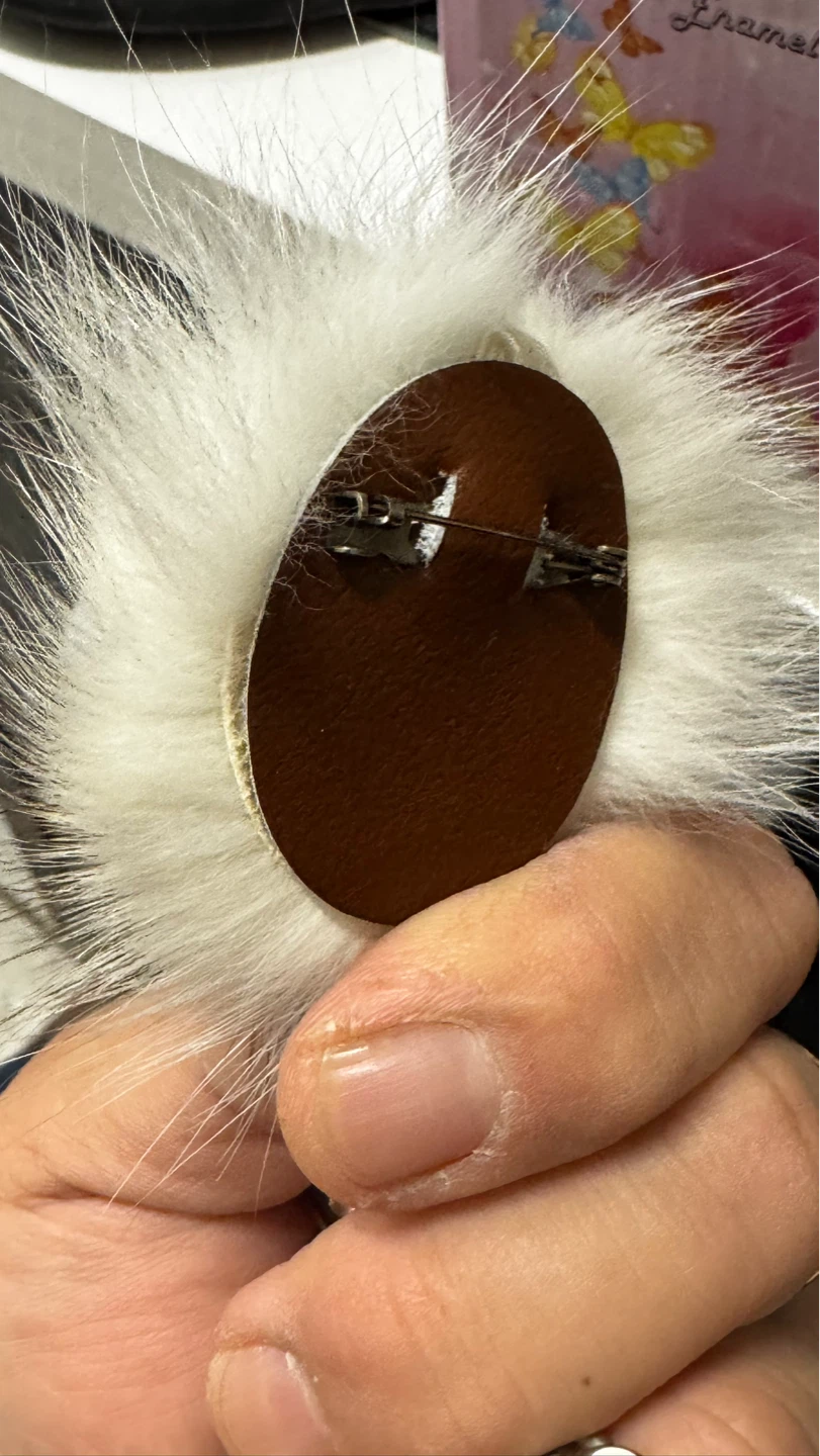 Vintage Fur Lady Face Brooch - photo 3