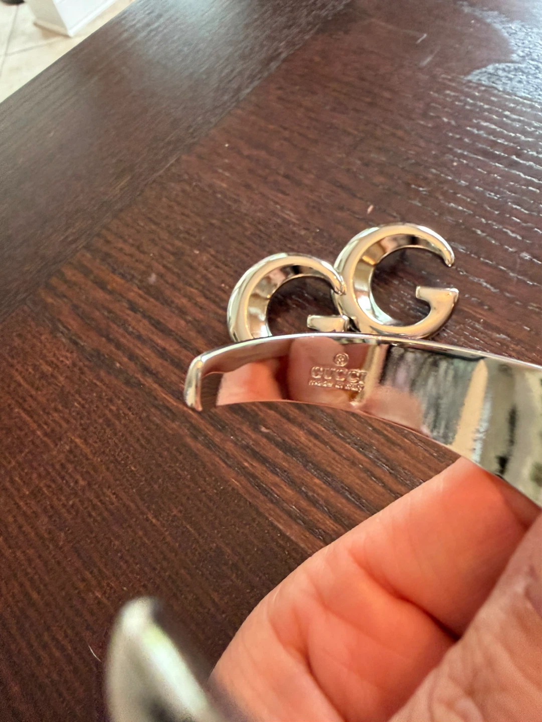 Silver Tone Cuff Bracelet & earrings - photo 2