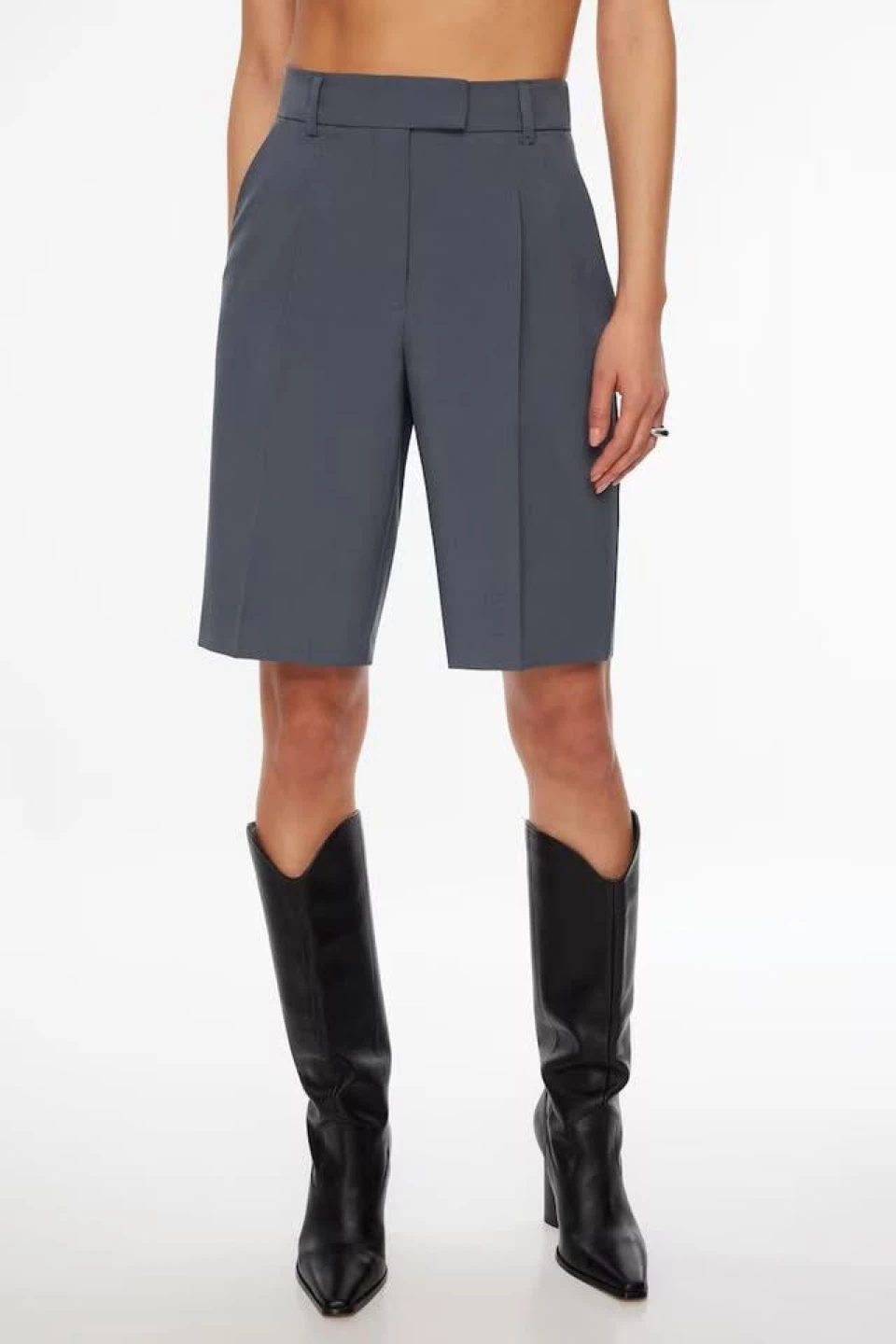 Women's Grey Bermuda Shorts - photo 3