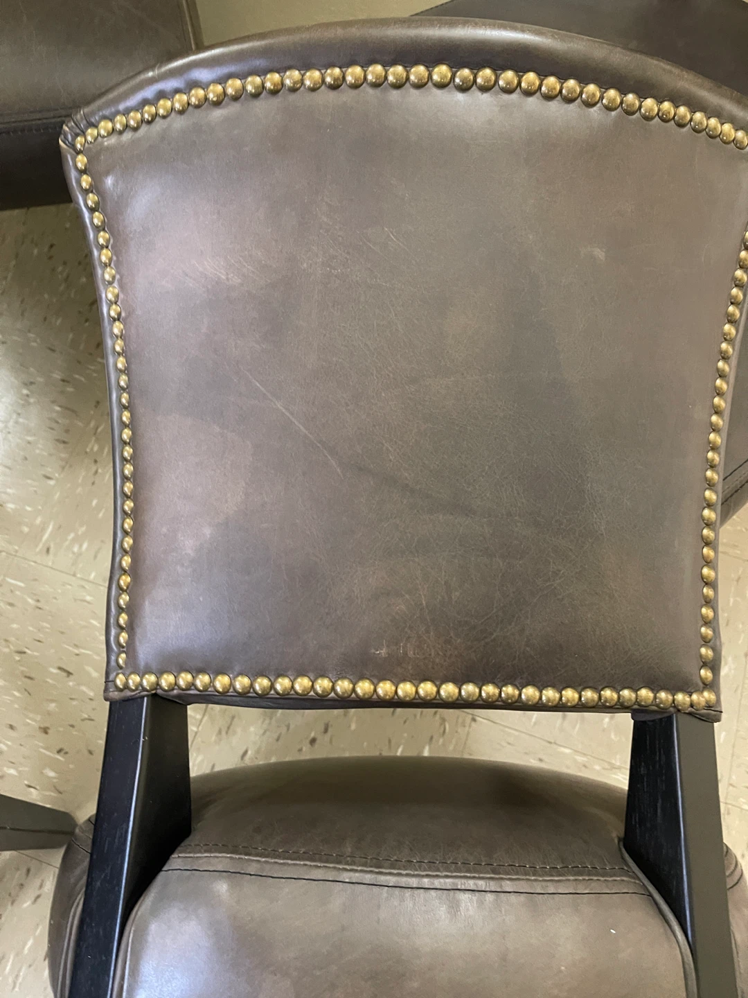 Brown Faux Leather Dining Chairs - Set of 4 - photo 3