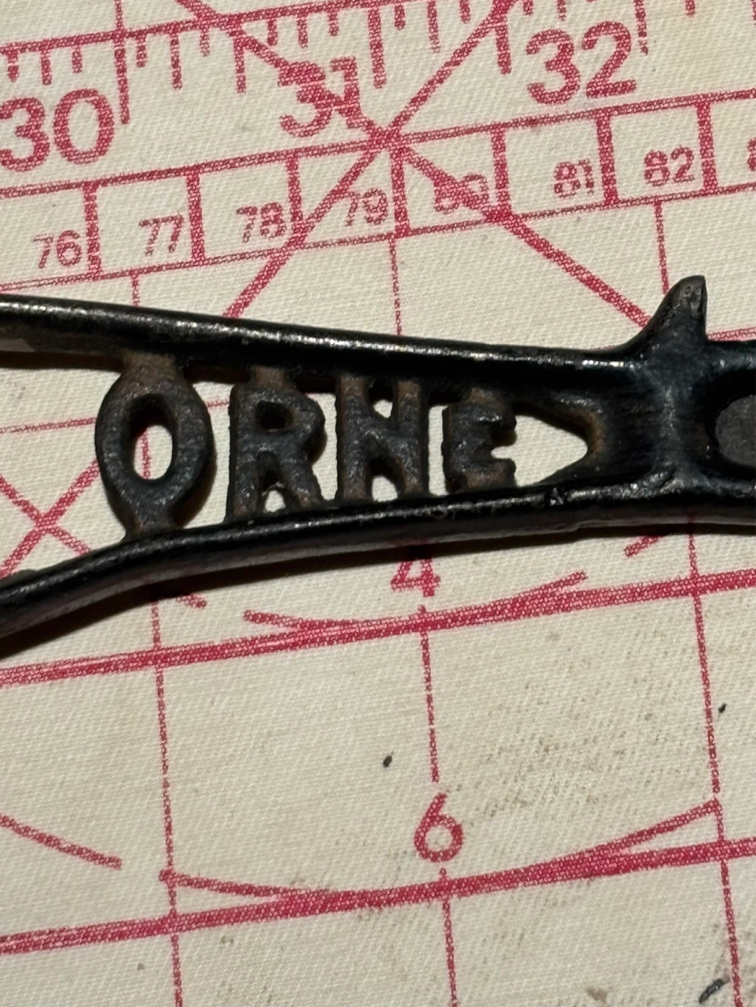 Antique “OSBORNE” Cut-Out Letteting Wrench Missing OSB Letters - photo 2
