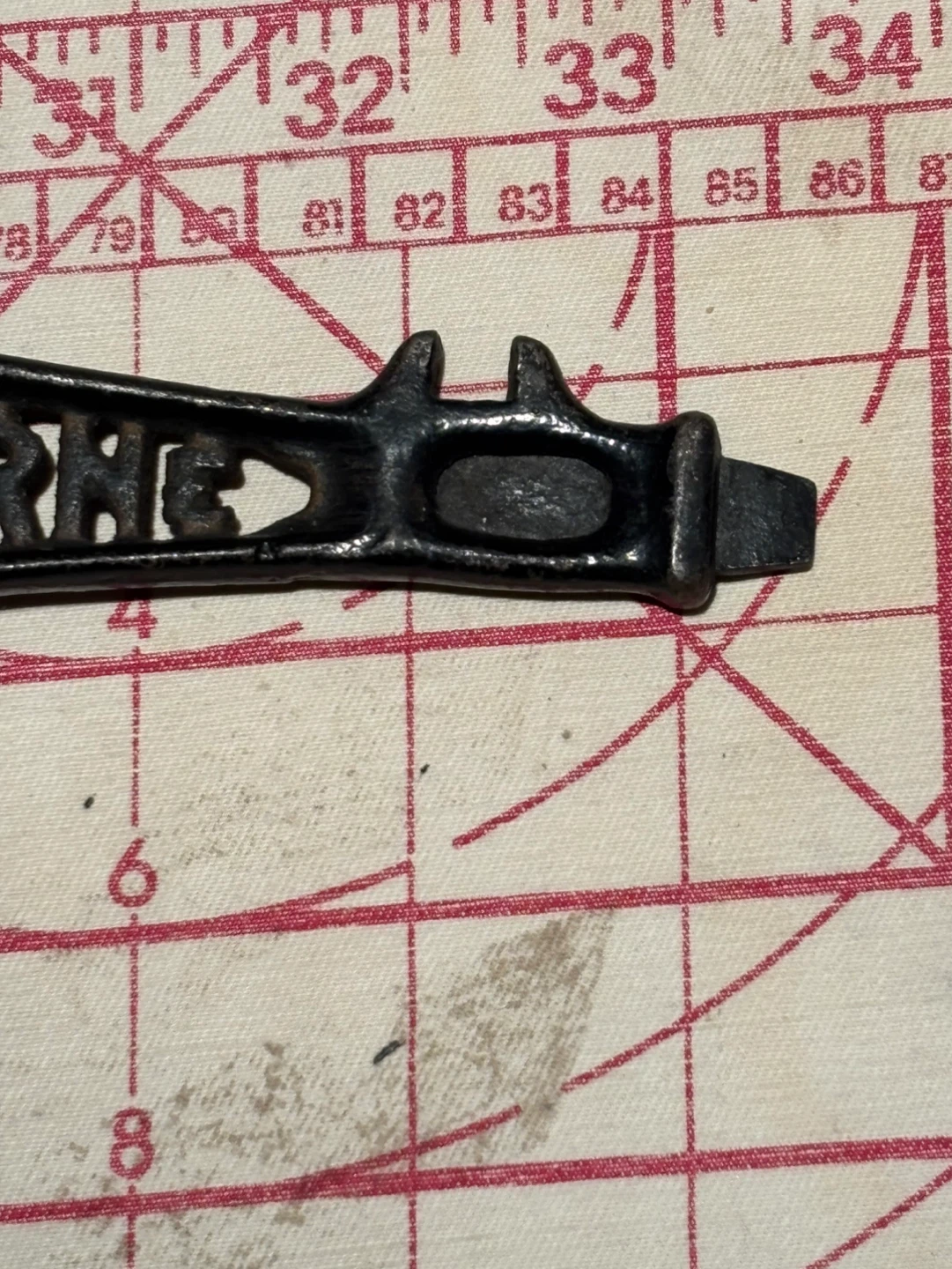 Antique “OSBORNE” Cut-Out Letteting Wrench Missing OSB Letters - photo 3