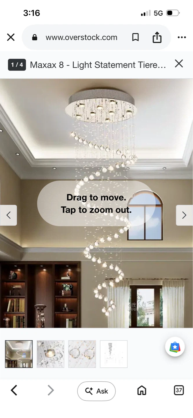 New Maxax 8 Light Crystal Chandelier