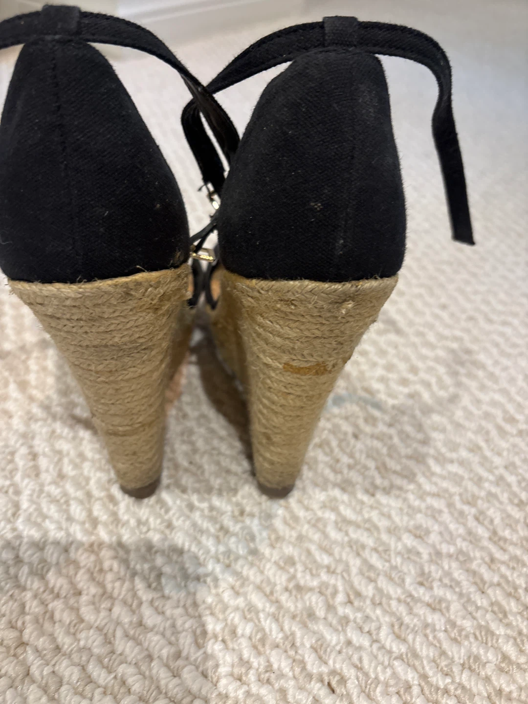 Black Espadrille Wedge Sandals by Express - photo 3