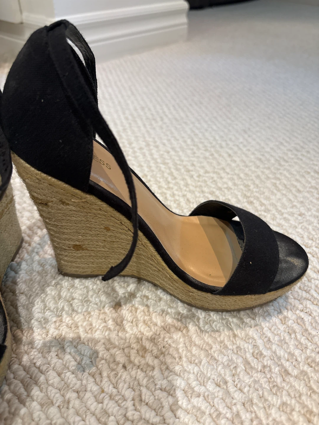 Black Espadrille Wedge Sandals by Express - photo 2