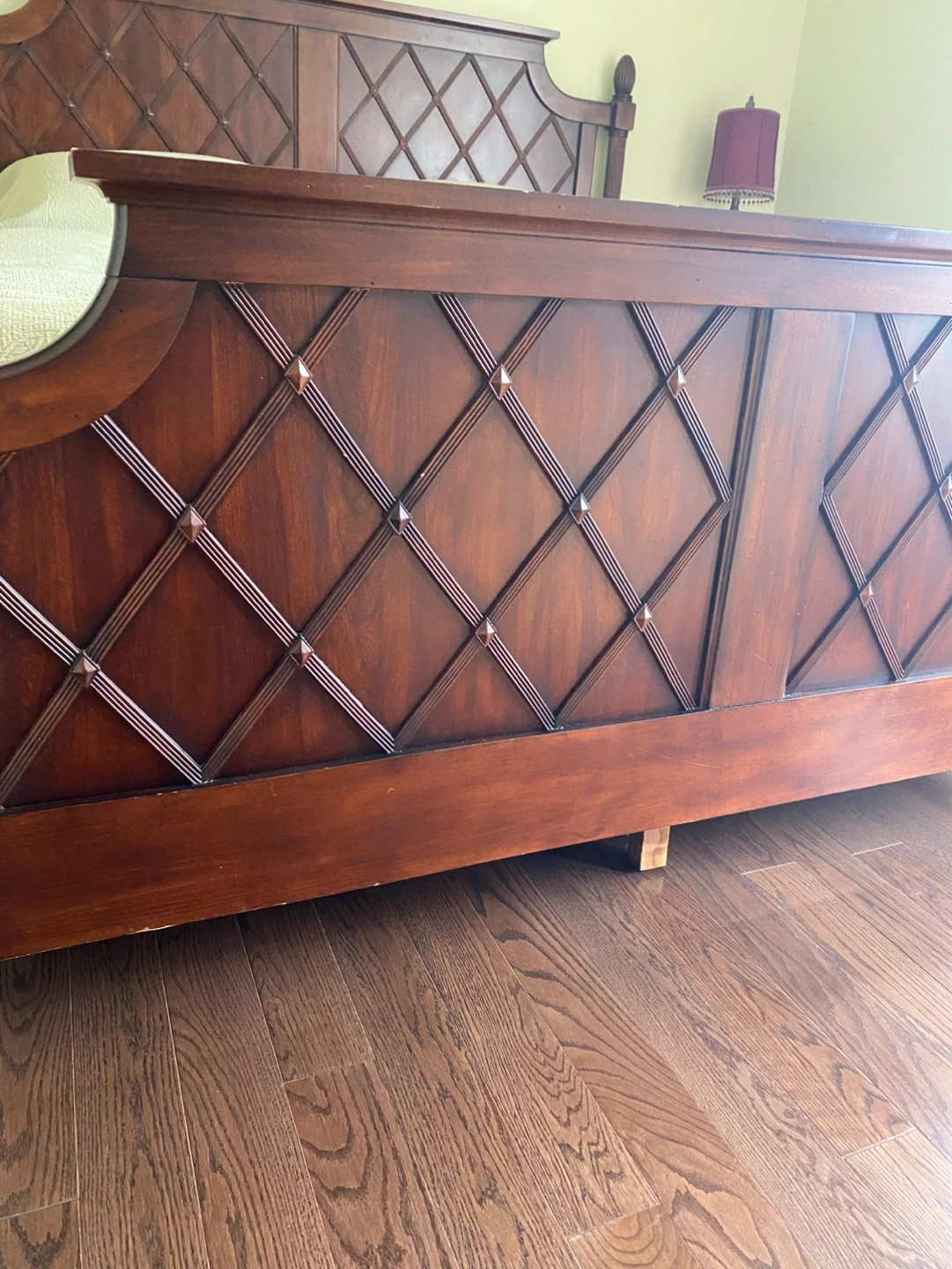 Bombay Mahogony Diamond-weave King Size Bed and Mattress - photo 5