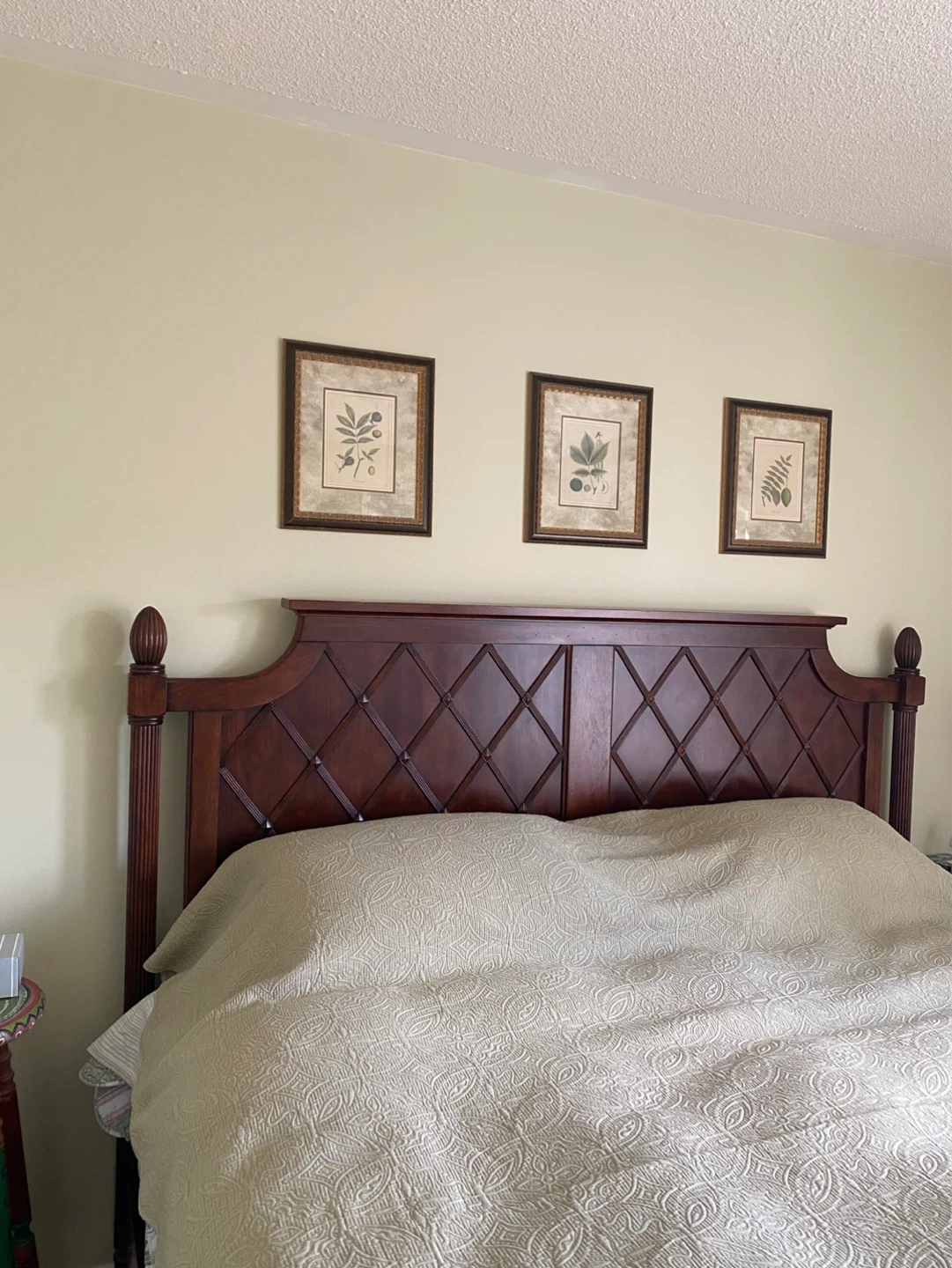 Bombay Mahogony Diamond-weave King Size Bed and Mattress - photo 3