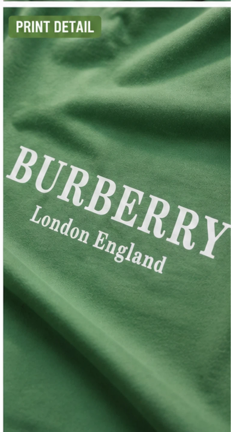 Green Burberry London England Graphic T-Shirt - Size M L XL - photo 5