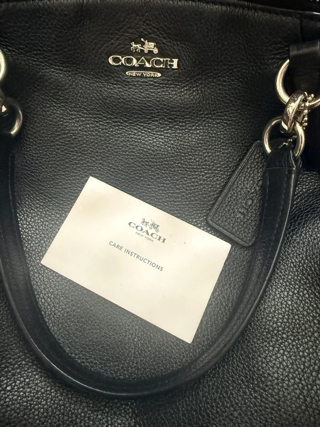 New Black Leather COACH crossbody Shoulder Bag - photo 3