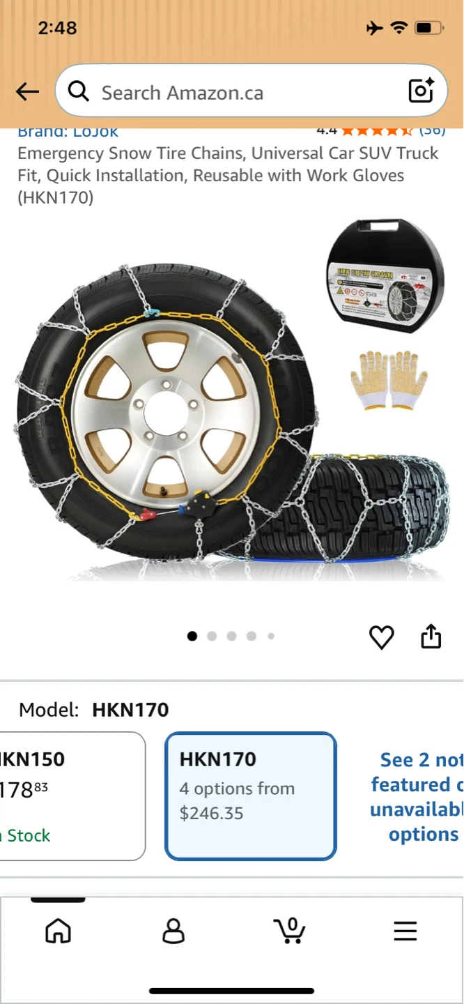 Emergency Snow Tire Chains HKN170 Universal Fit