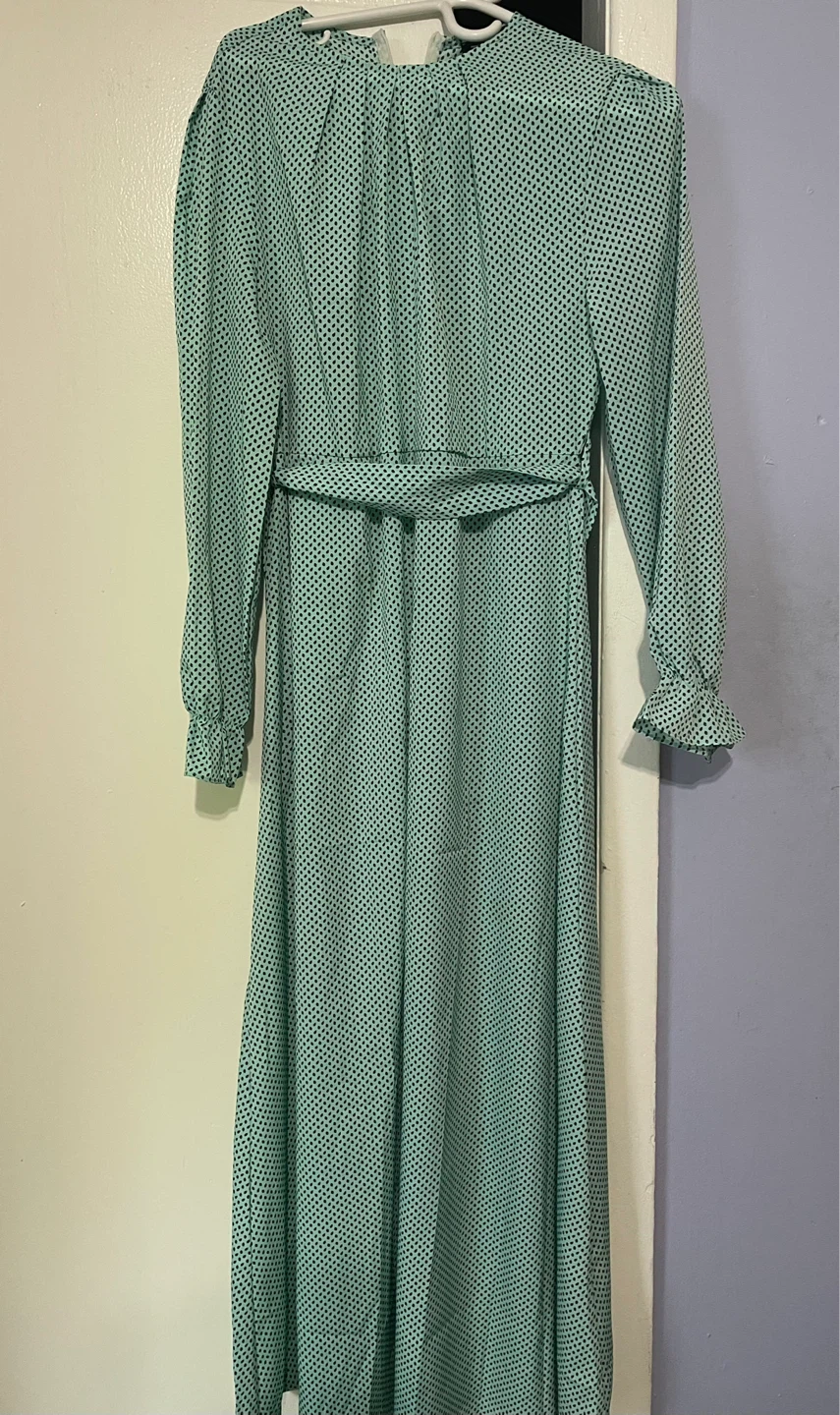 Mint Green Polka Dot Maxi Dress