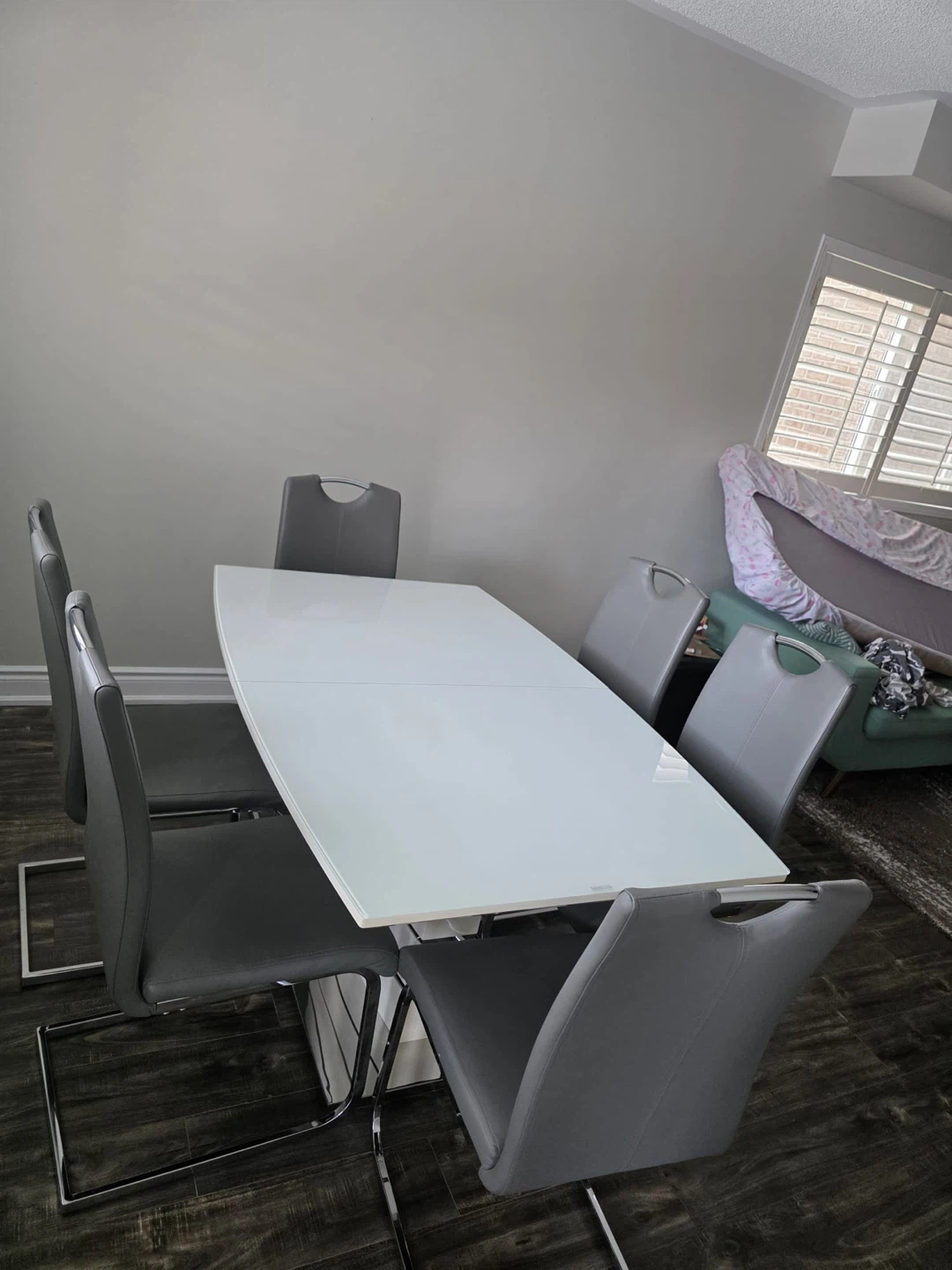 White Extendable Dining Table - photo 3