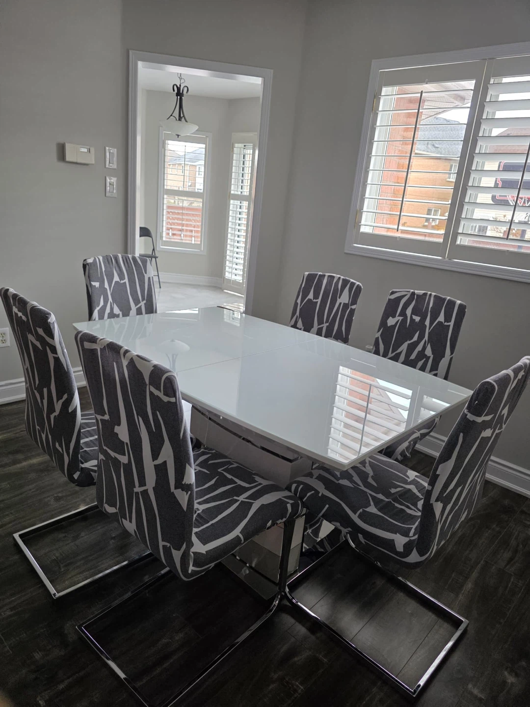White Extendable Dining Table - photo 2