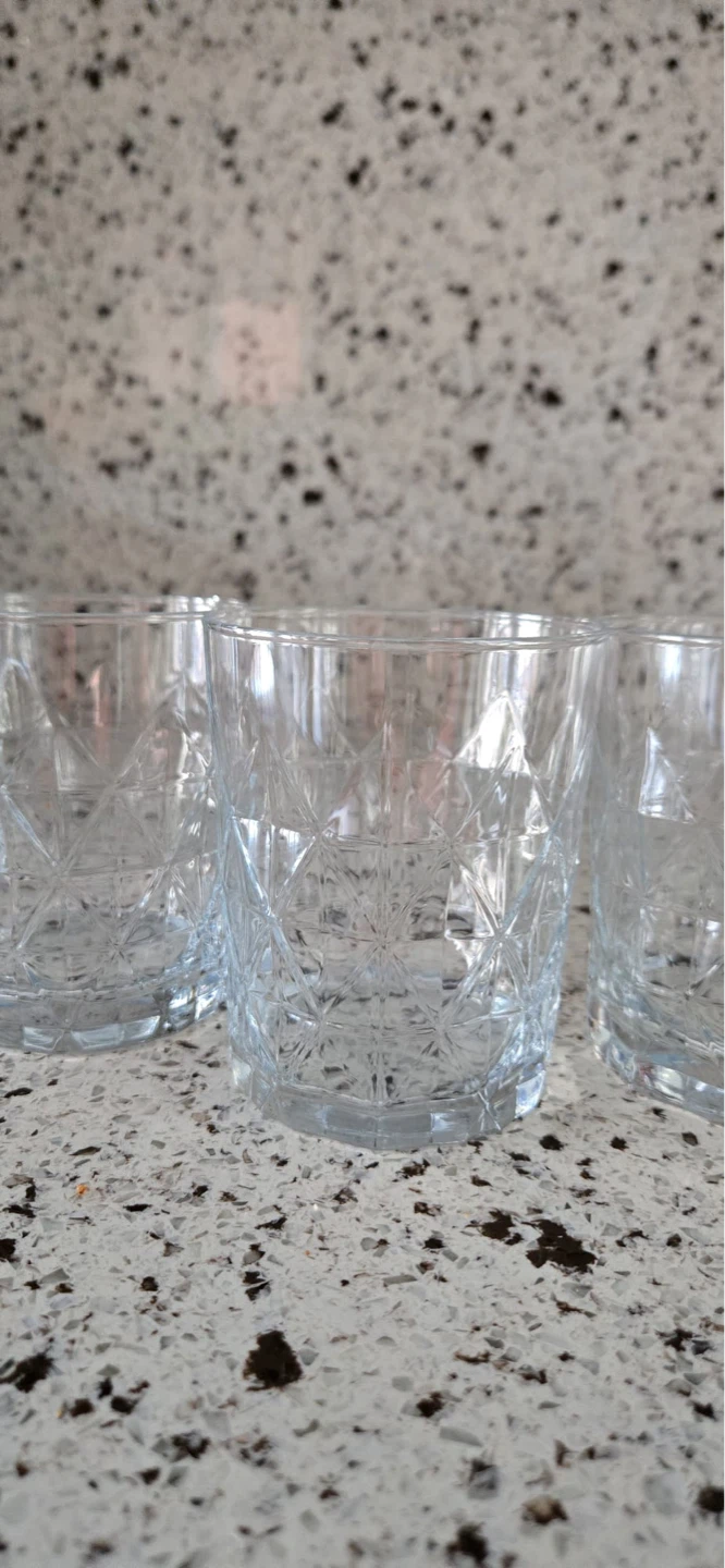 Set of 5 Clear Glasses