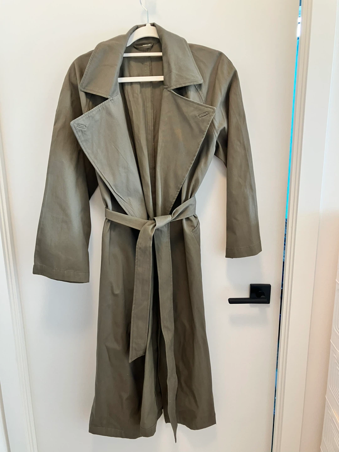 Khaki/ Olive green long  Trench Coat