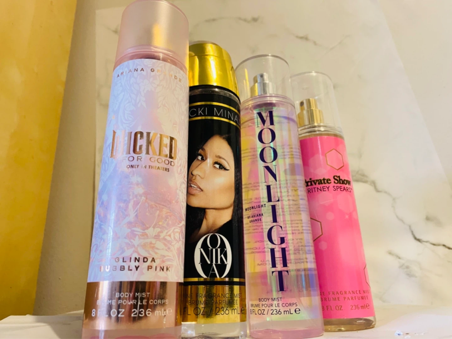 Ariana Grande, Nicki Minaj, Britney Spears Body Mists Collection
