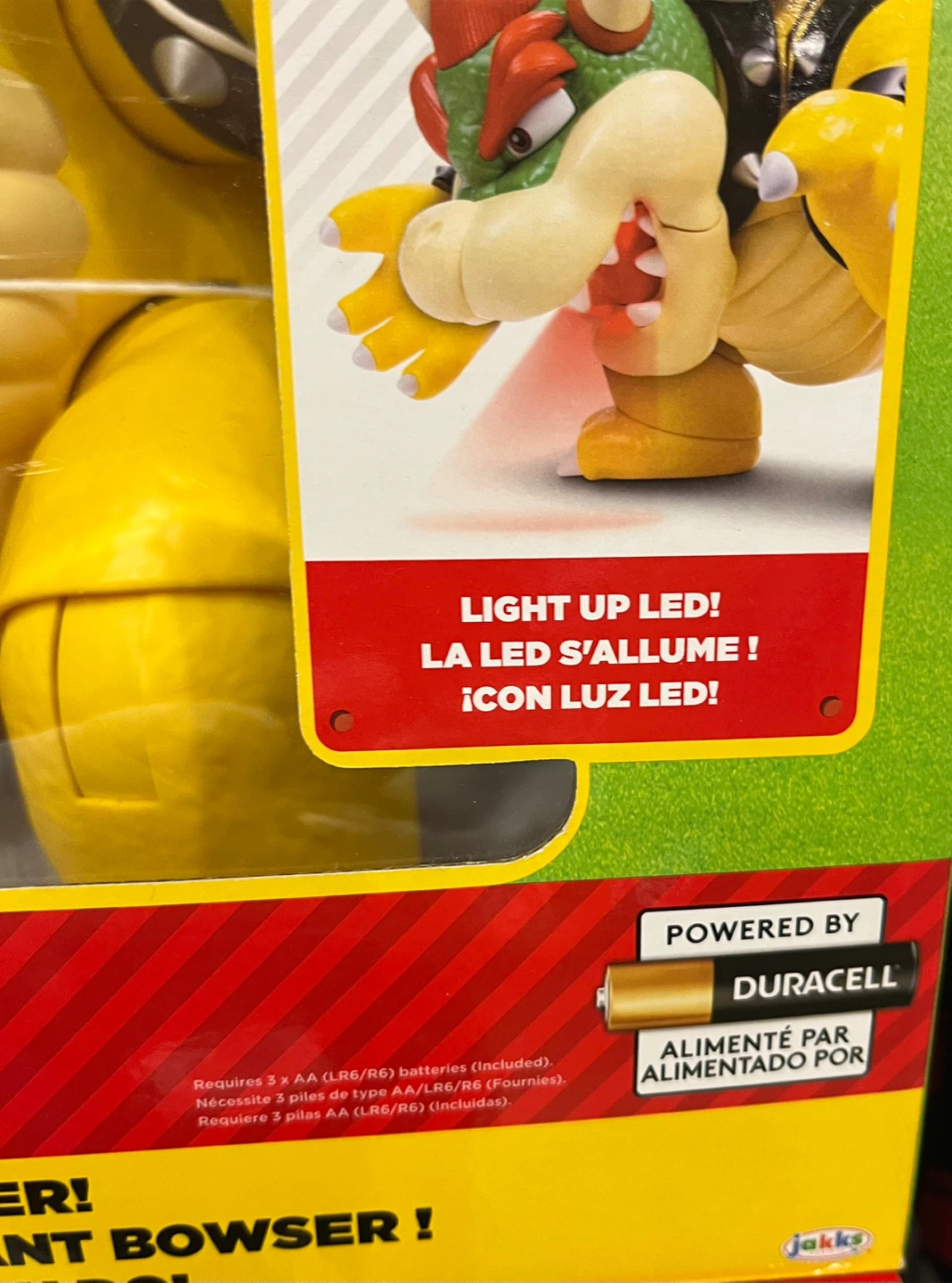 Super Mario Big Bad Bowser Figure with Light Up LED - photo 2