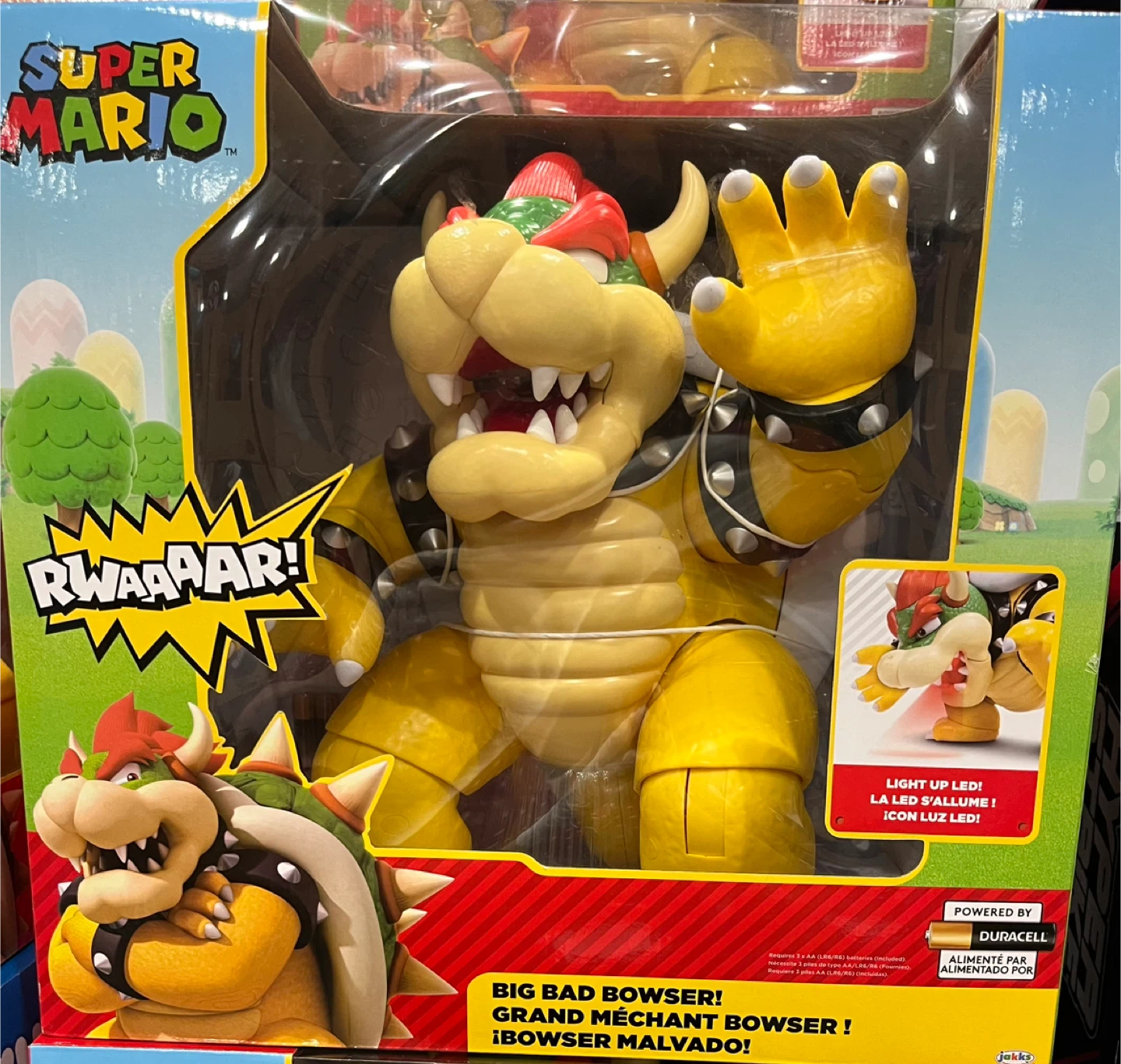 Super Mario Big Bad Bowser Figure with Light Up LED