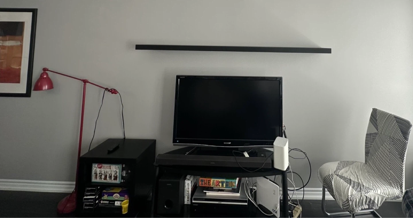 Dark Wood Shelf Panel with Screws - photo 2
