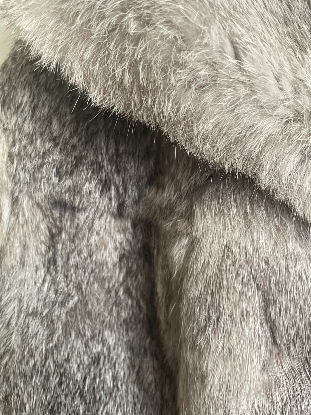 Women's Grey Rabbit Fur Coat - photo 2